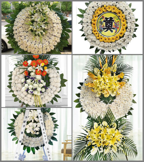 广东梅州市五华县华城镇新兴村花圈速递
